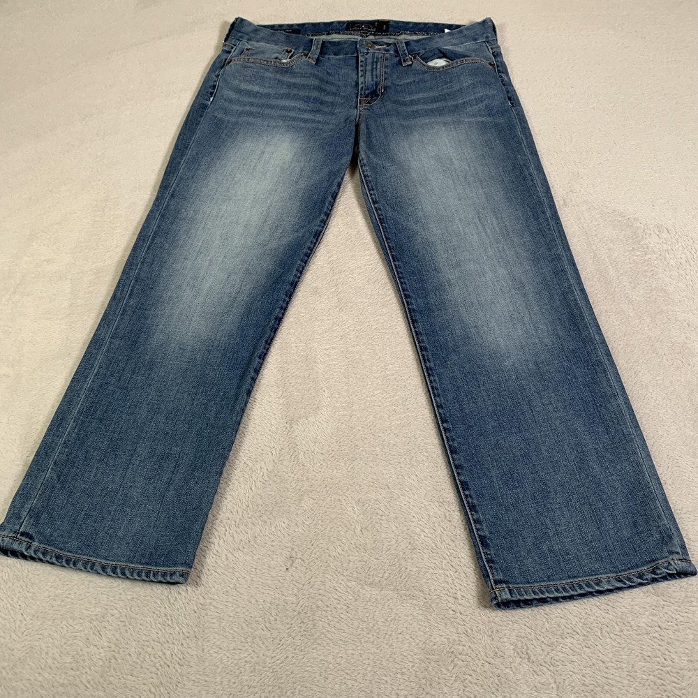 Lucky Brand Sweet Jean Crop Jeans Womens 6/28 Blue Medium Wash Mid Rise Straight